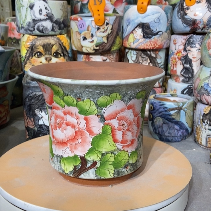 红陶景德镇艺术手绘作品