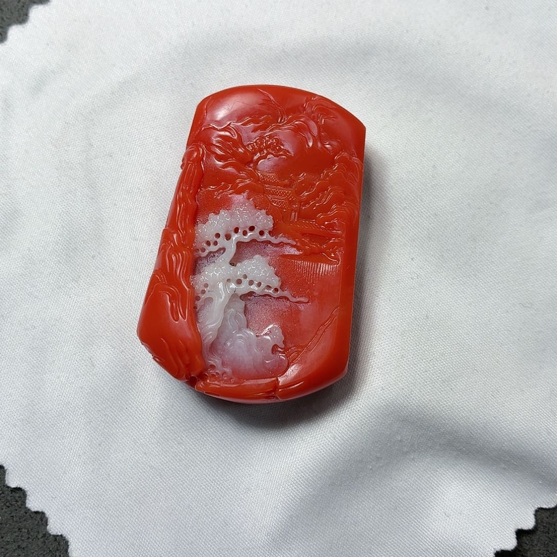 南红玛瑙未镶嵌山水