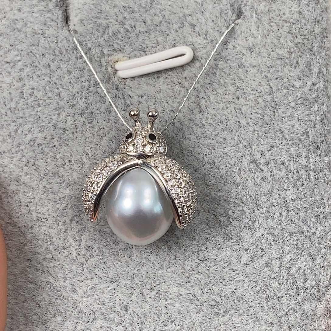 海水珍珠颈饰银S925镶嵌