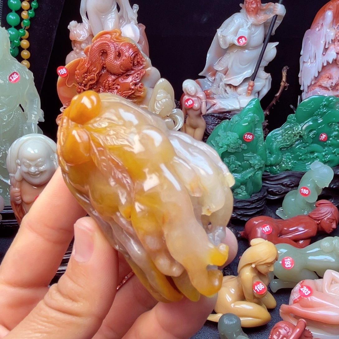 寿山石佛手手玩件