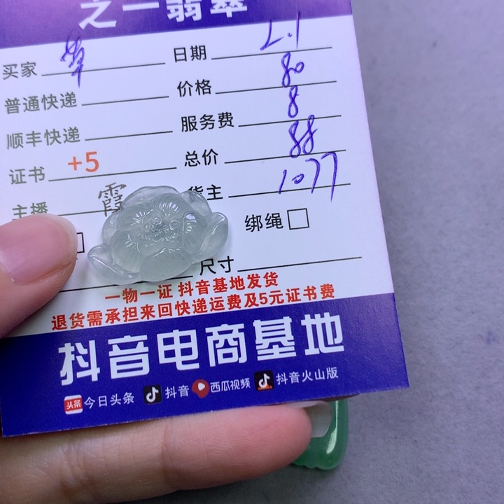 翡翠颈饰未镶嵌草*