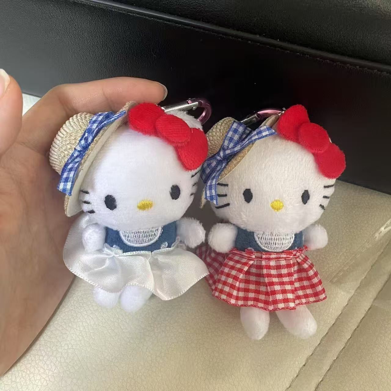 爱心夏日kt公仔钥匙扣挂件挂饰包包可爱毛绒玩偶毛绒玩具简包挂件