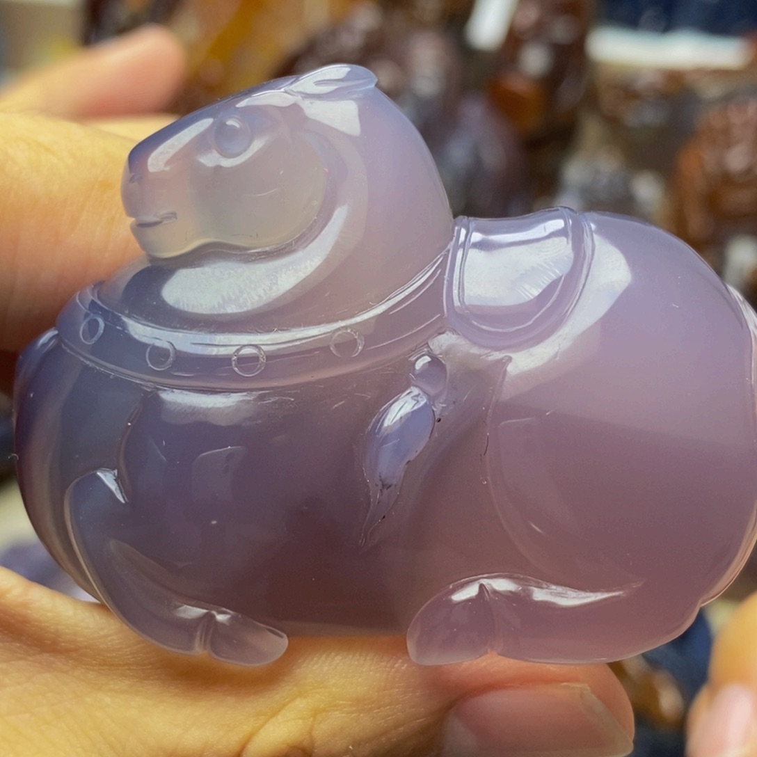 玛瑙/玉髓手把件未镶嵌