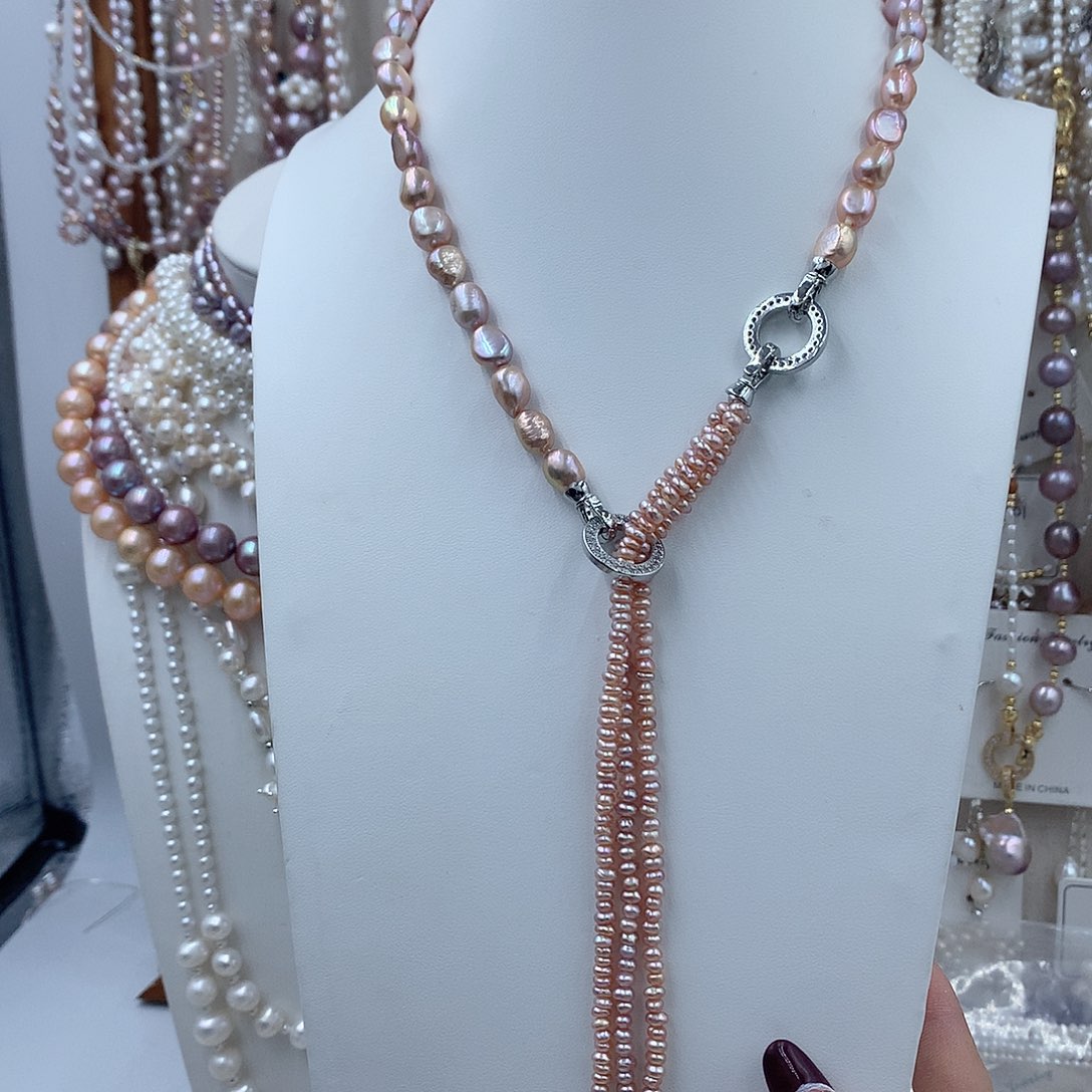 银S925镶嵌淡水珍珠耳饰