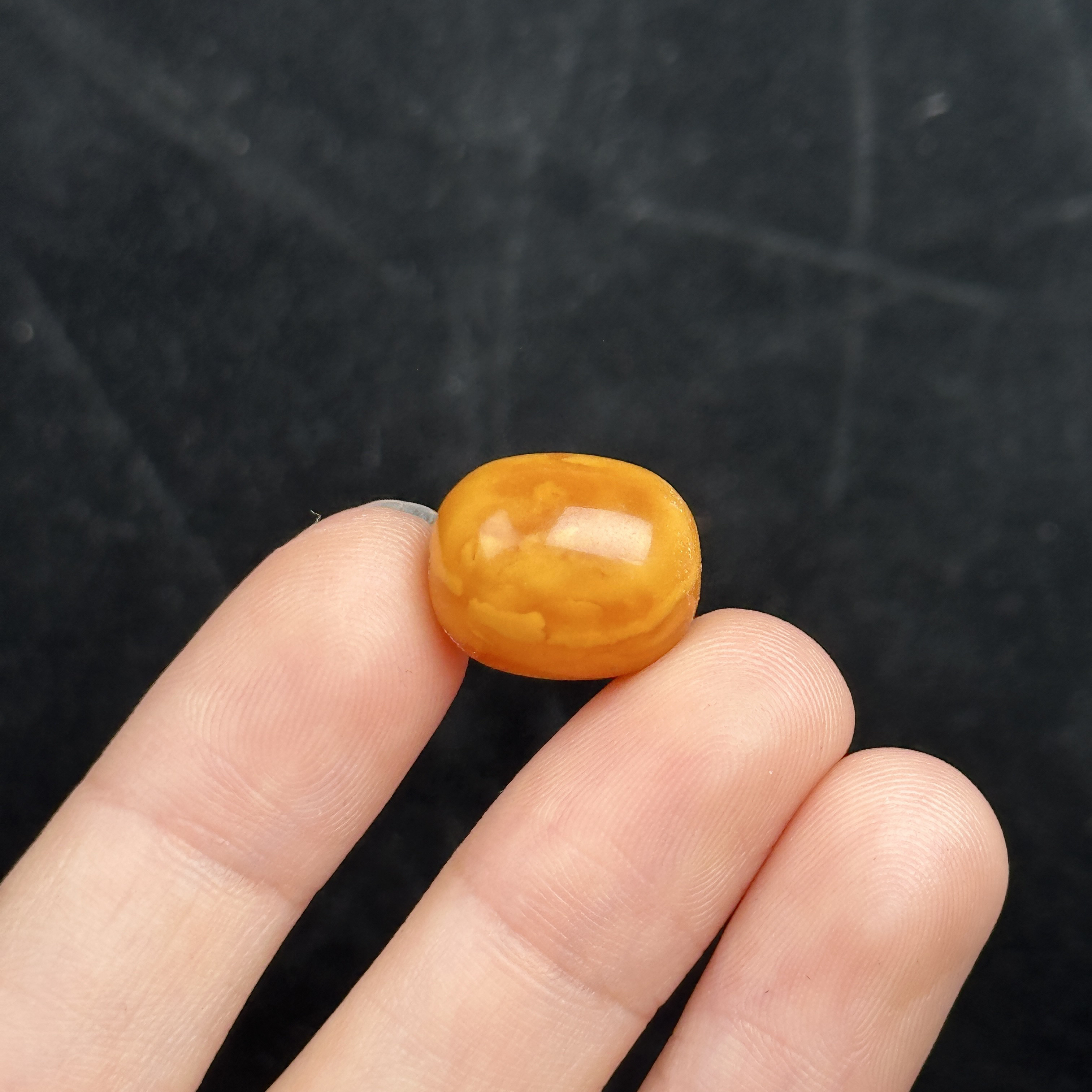 K7753天然原矿蜜蜡 鸡油红桶珠12.6*15mm支持复检假一罚十