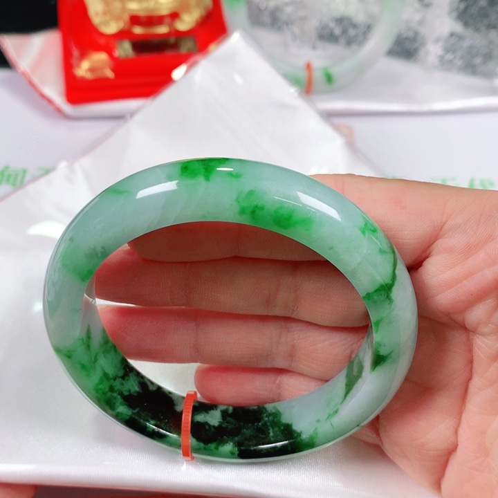 未镶嵌手镯翡翠田*田   编号DH1101 正圈57