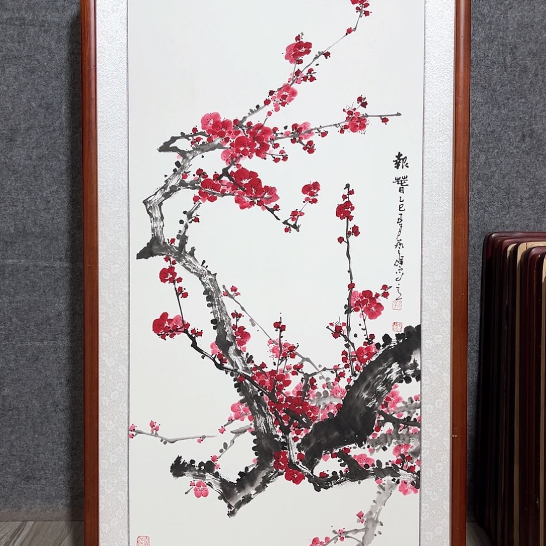 国画书画作品带框63×123