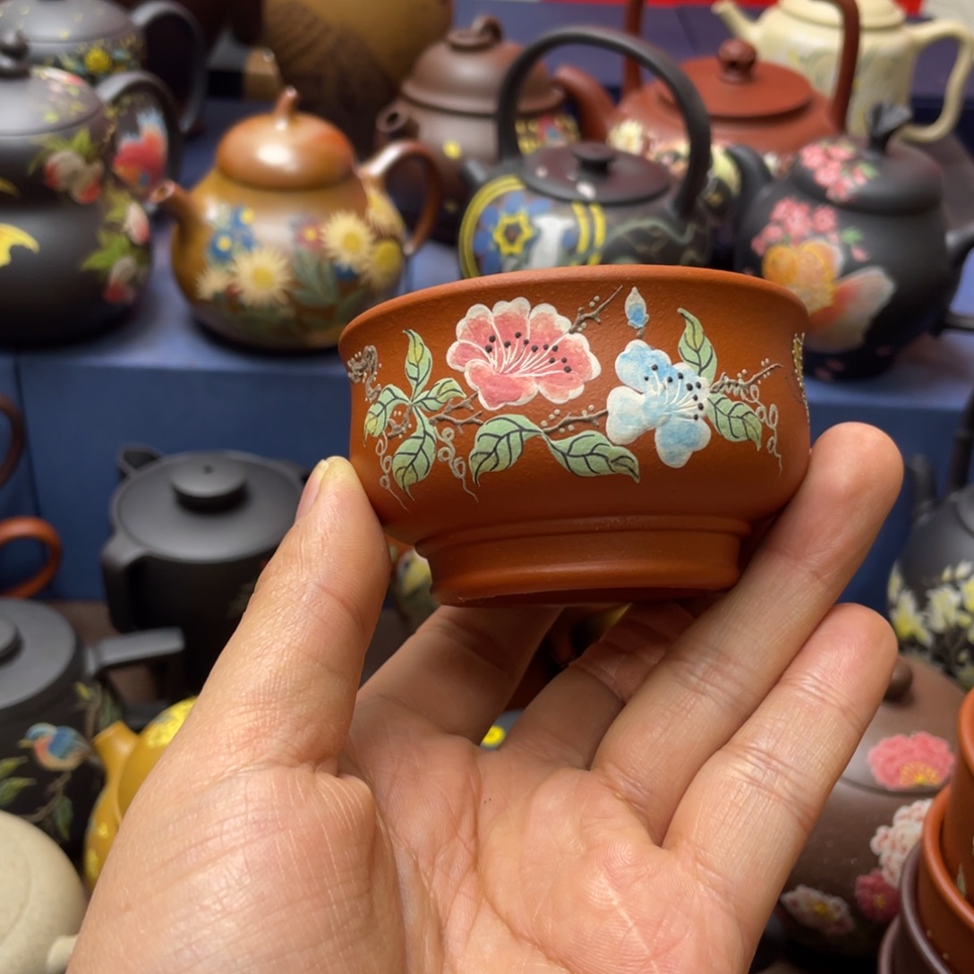 红泥茶杯紫砂主人杯100cc