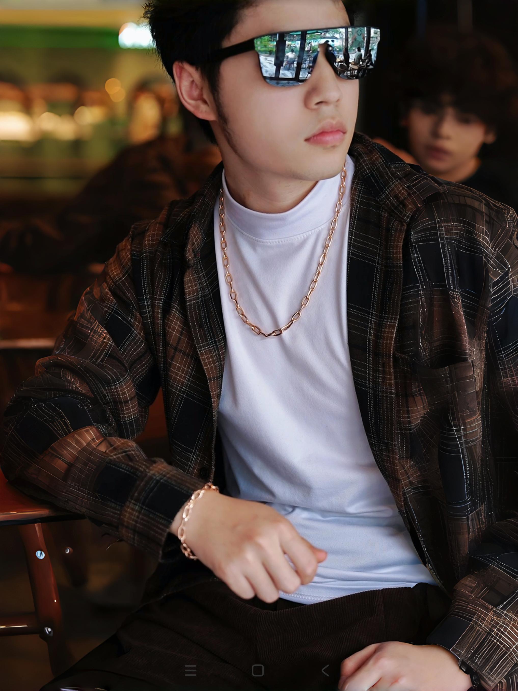 男士V金斯巴达手工墨镜