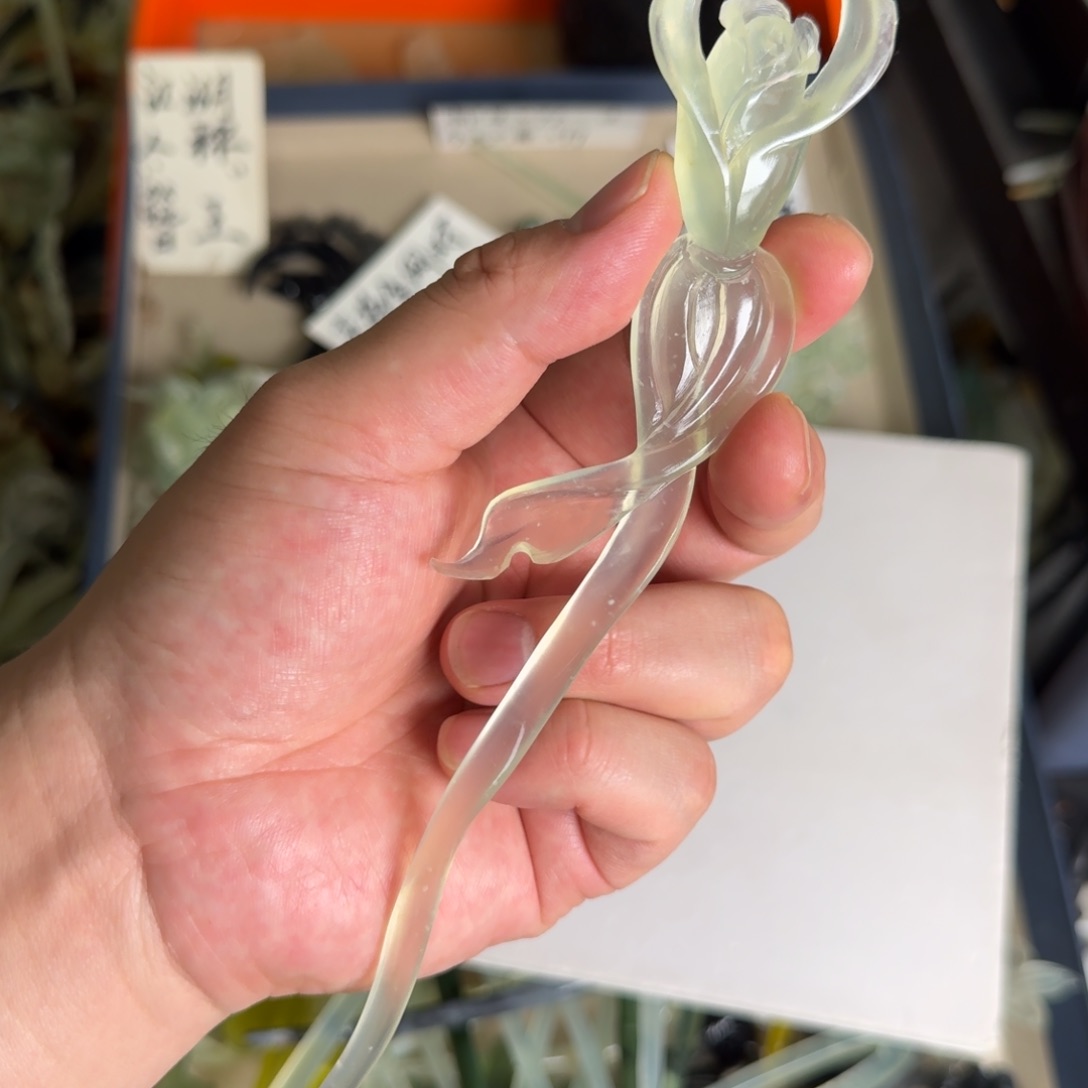 岫玉发饰未镶嵌岫玉发簪就是好看