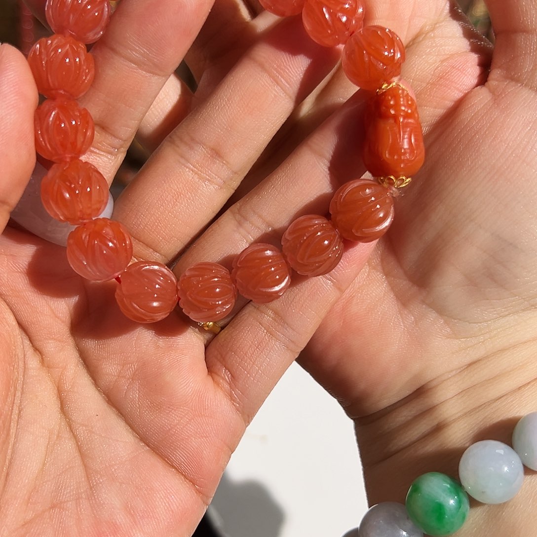 南红玛瑙手链未镶嵌T*