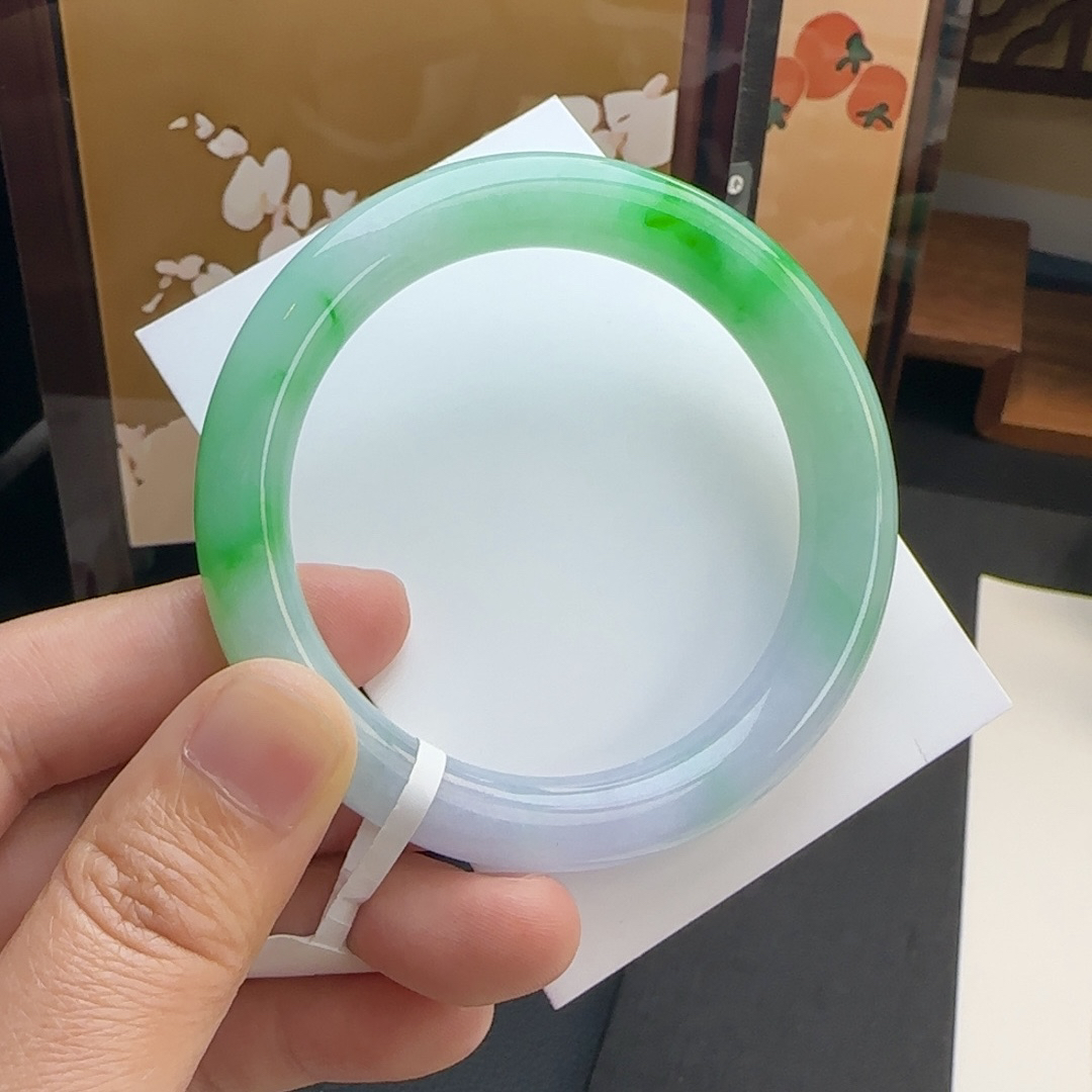 春彩 翡翠手镯53圈 大万