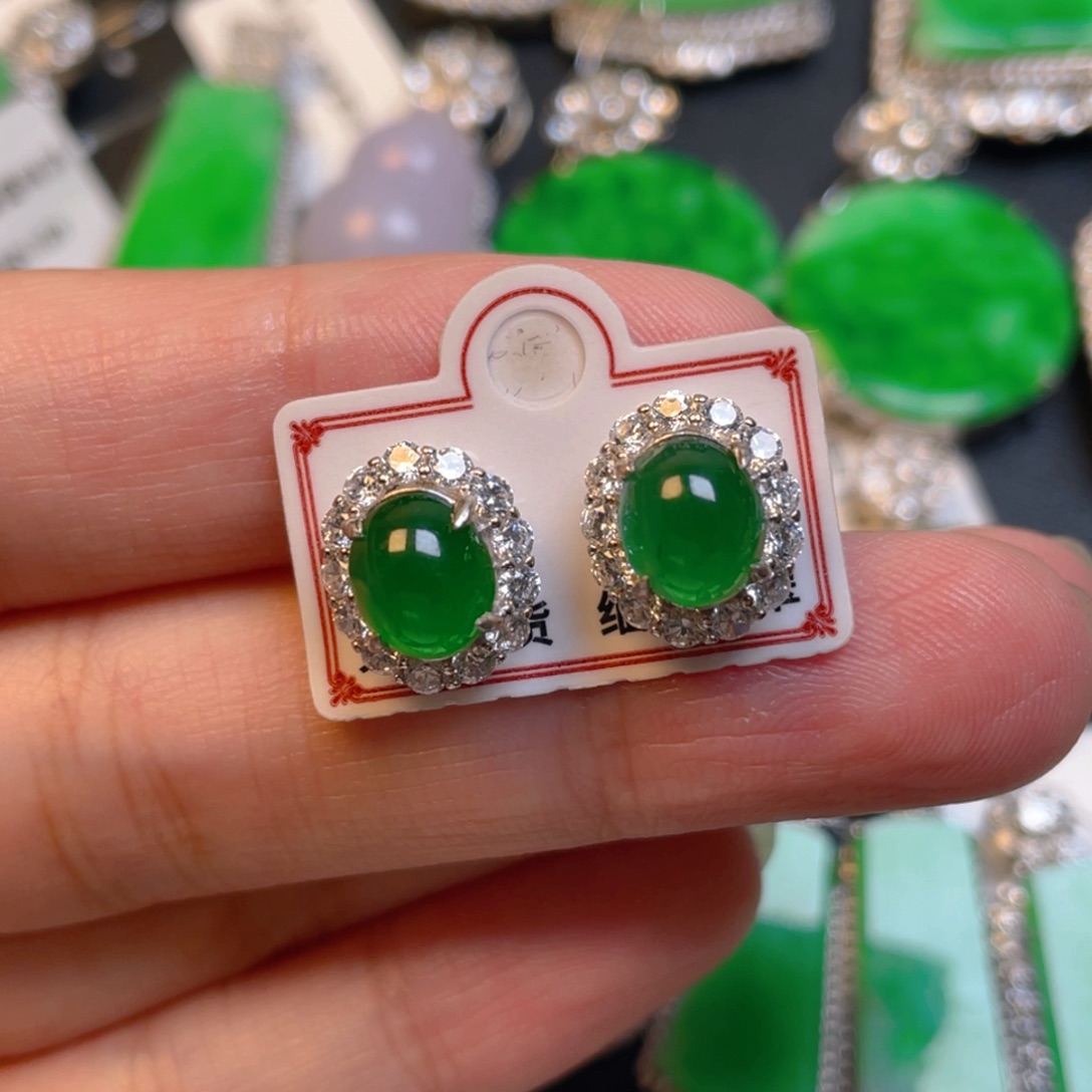 翡翠银S925镶嵌颈饰