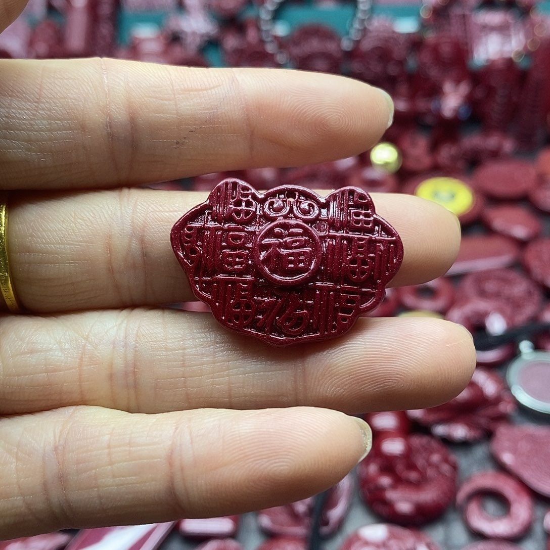 天然辰砂朱砂吊坠