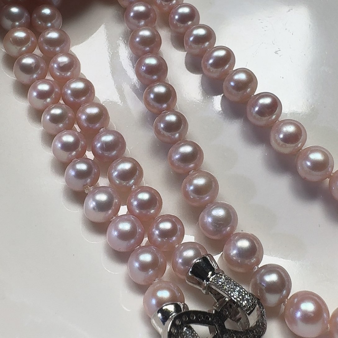 淡水珍珠颈饰未镶嵌紫珠