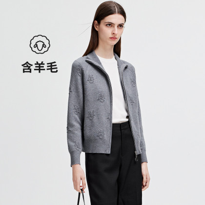 Navigare/纳维凯尔毛衣冬季针织衫圆领针织秋季厚款秋冬长袖开衫