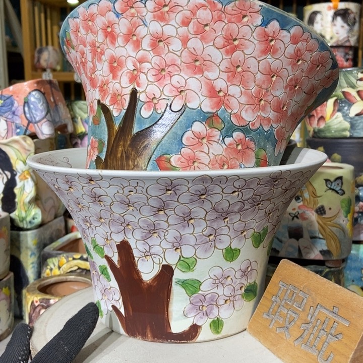 红陶景德镇艺术手绘作品