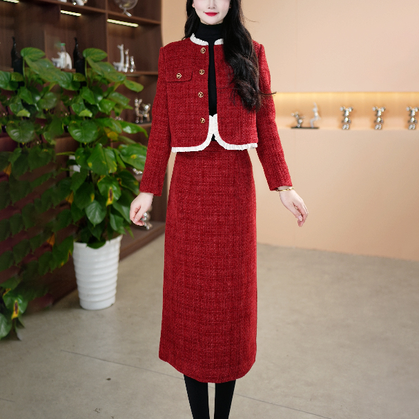 【两件套】2025春季新款赫本高端轻奢优雅百搭两件套连衣裙26D007