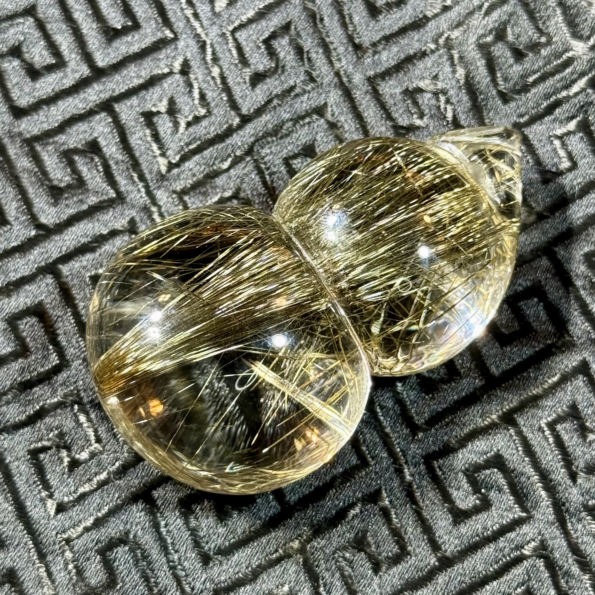 天然水晶银发晶葫芦吊坠男女款项链挂件情侣款发晶福禄吊坠时尚