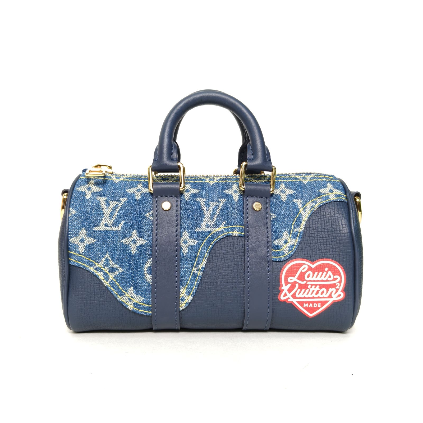 99新 LouisVuitton/路易威登 【双双】 蓝色 芯片KEEPALL 21牛仔