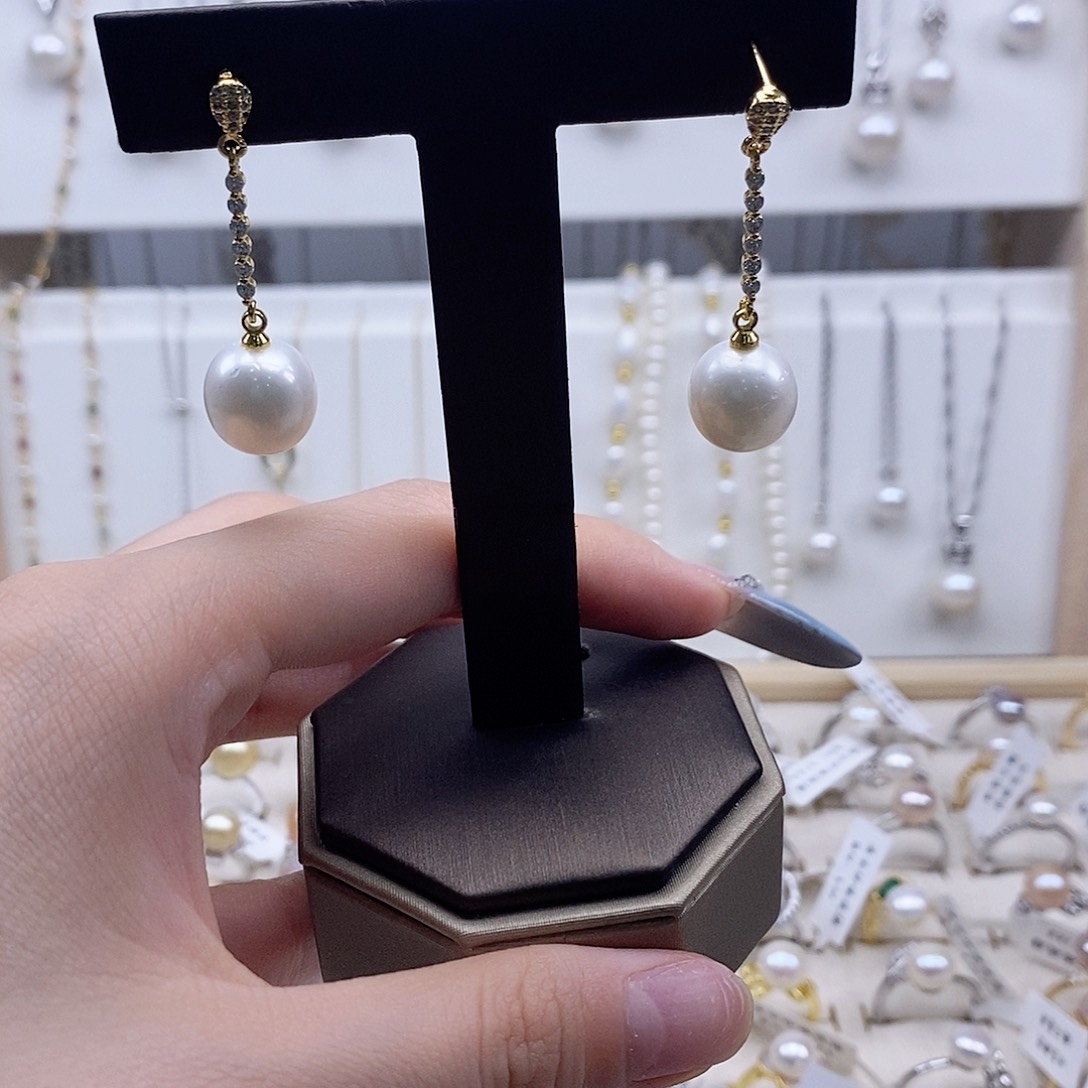 戒指银S925镶嵌淡水珍珠