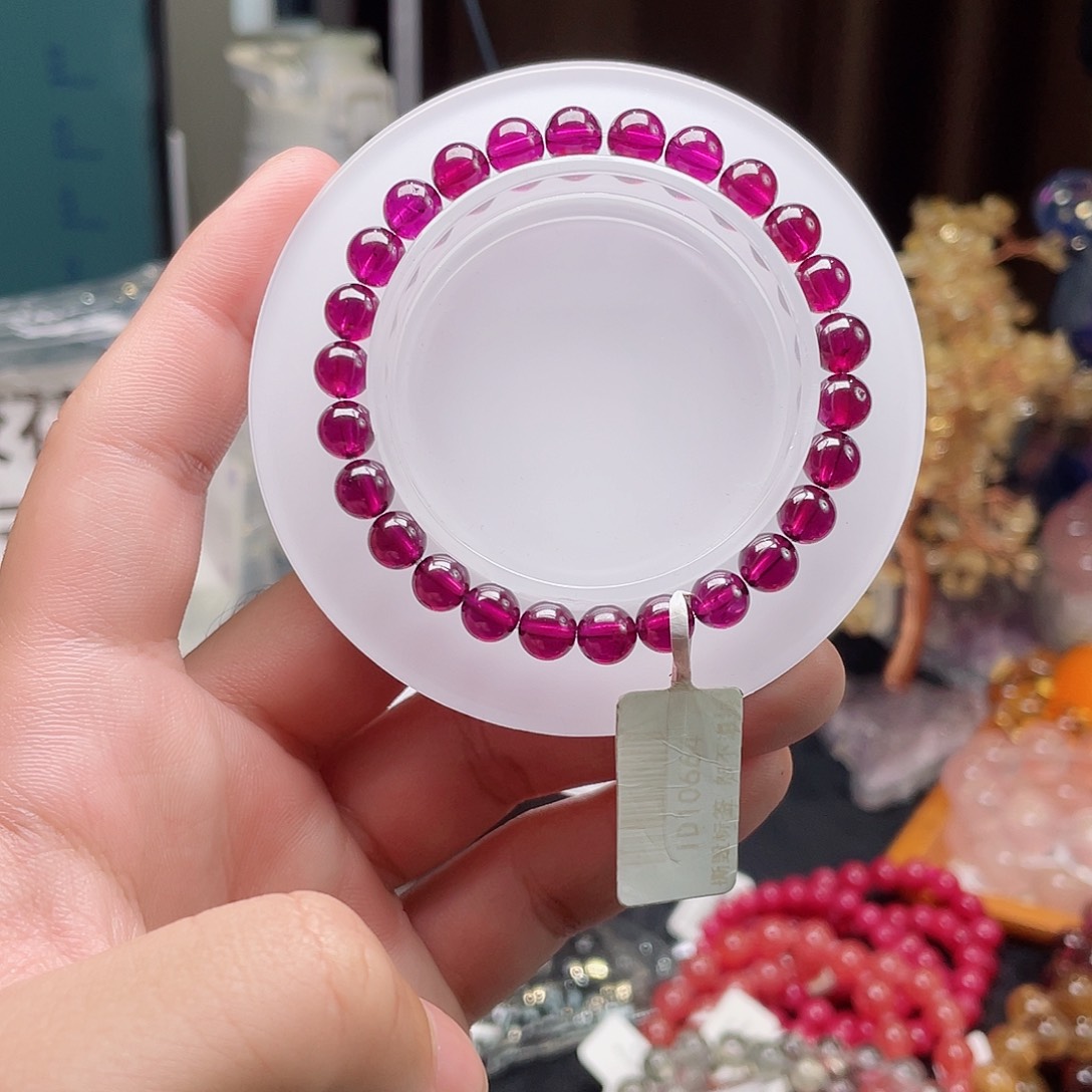 石榴石手链未镶嵌紫牙乌石榴石6.7mm