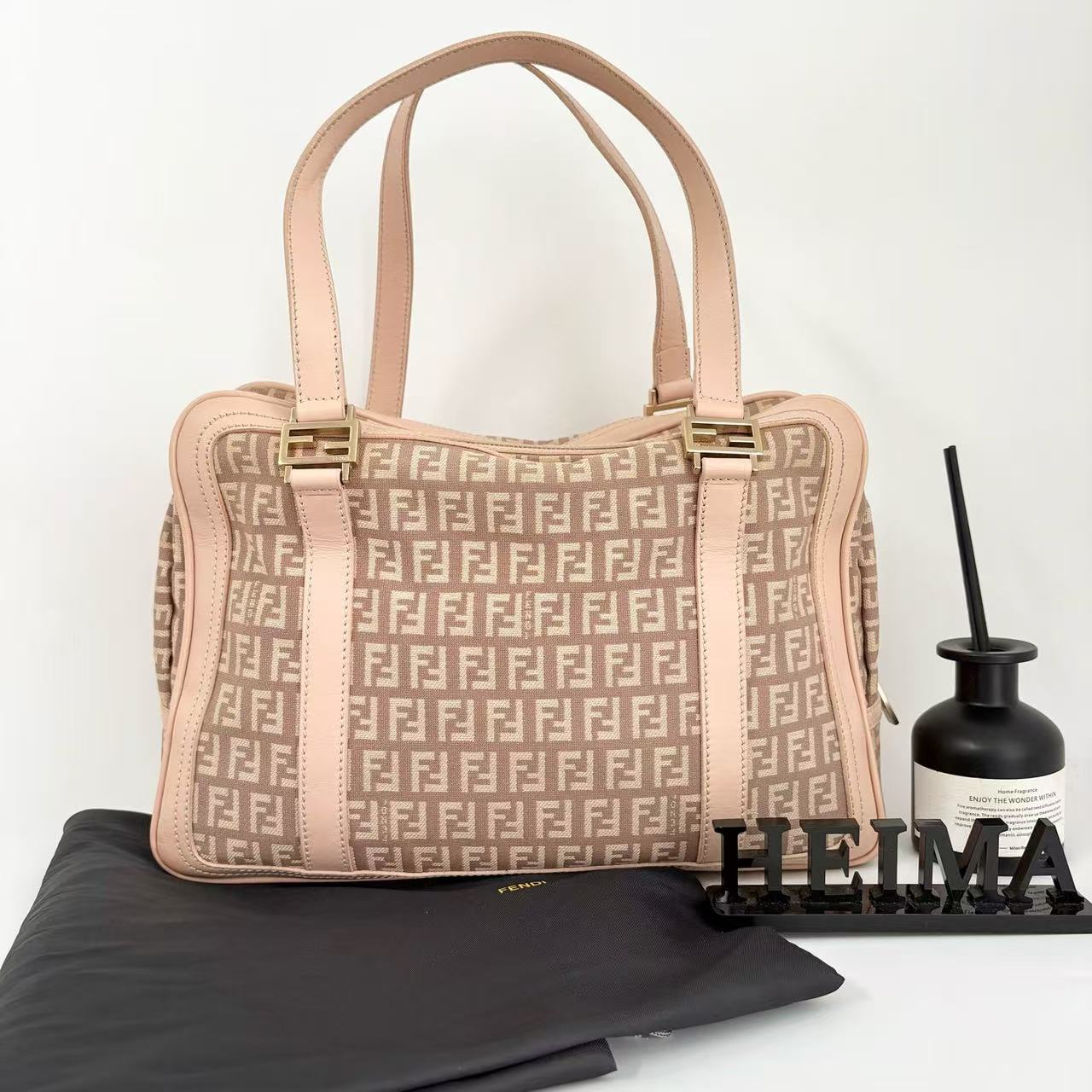 95新 FENDI/芬迪 16960423 芬迪格纹托特 34*23
