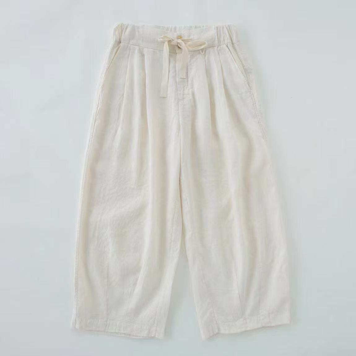 万物身客 垒K956 质朴棉麻长腿裤