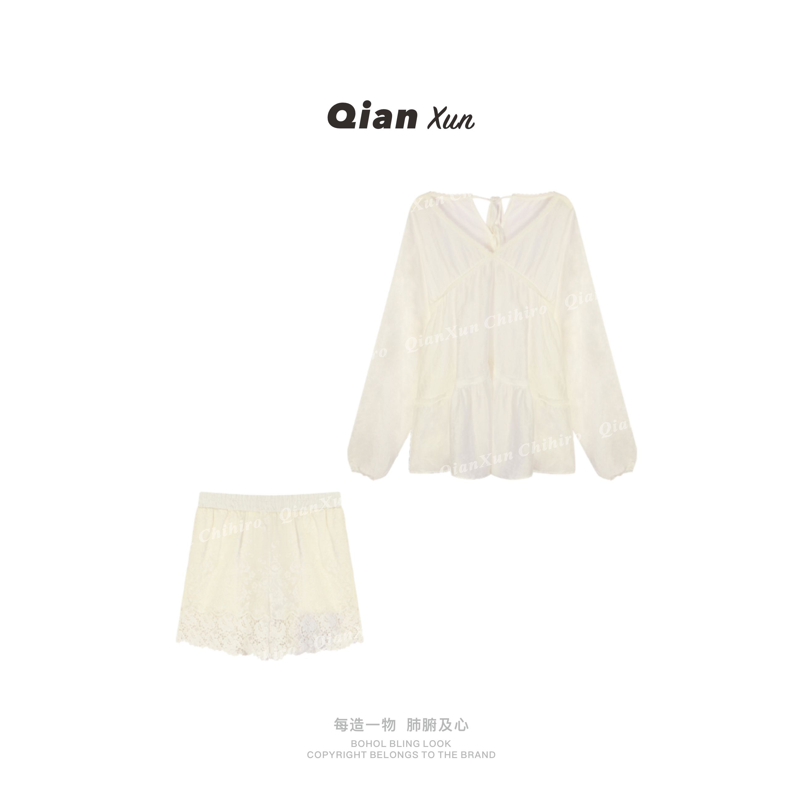 「夏日独白」夏季时尚气质百搭洋气减龄设计感小个子上衣X5TZ9034A