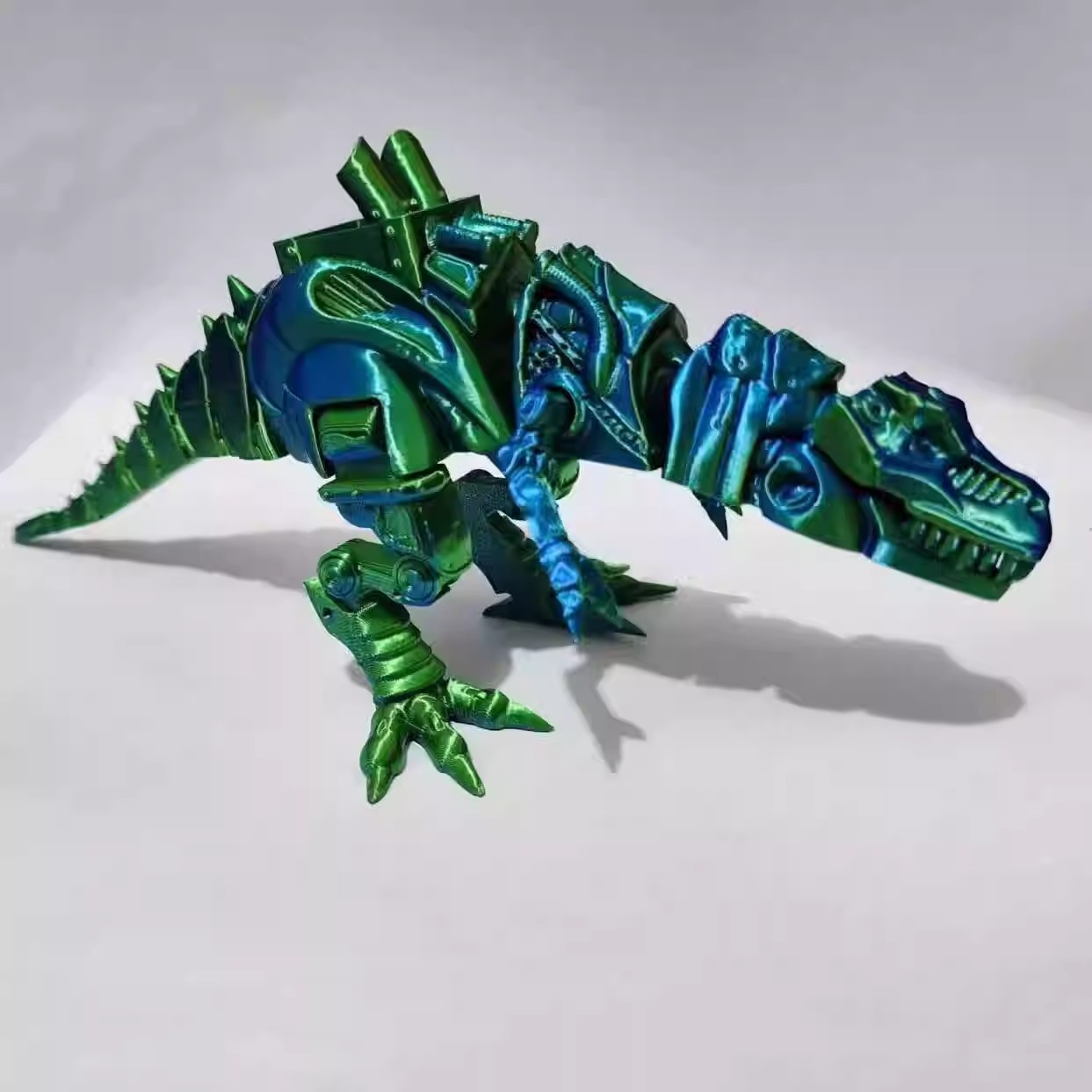 超可动3D打印立体摆件拼装蒸汽霸王龙恐龙模型可张嘴潮流手办装饰