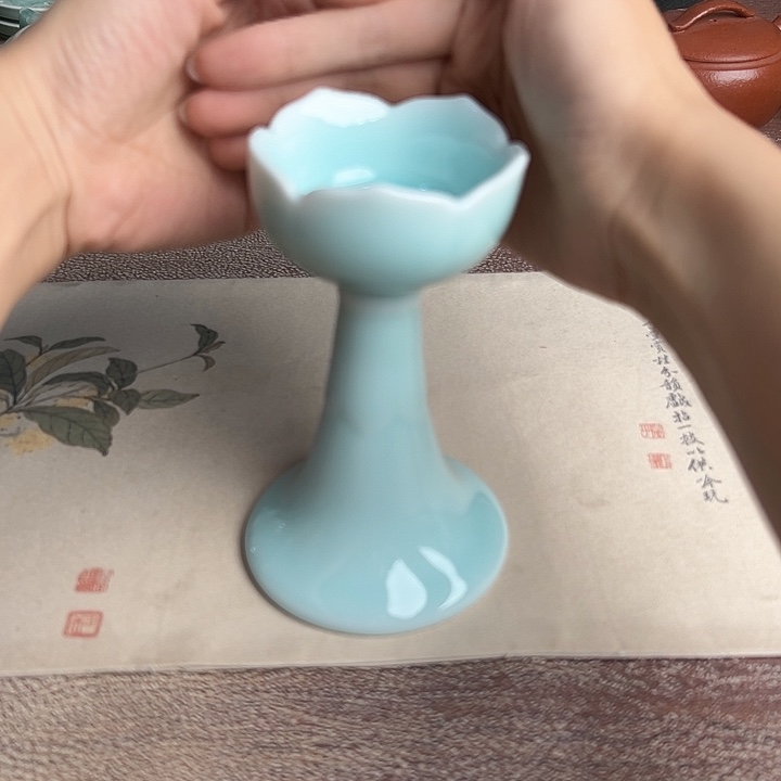 龙泉云间青瓷小米茶器
