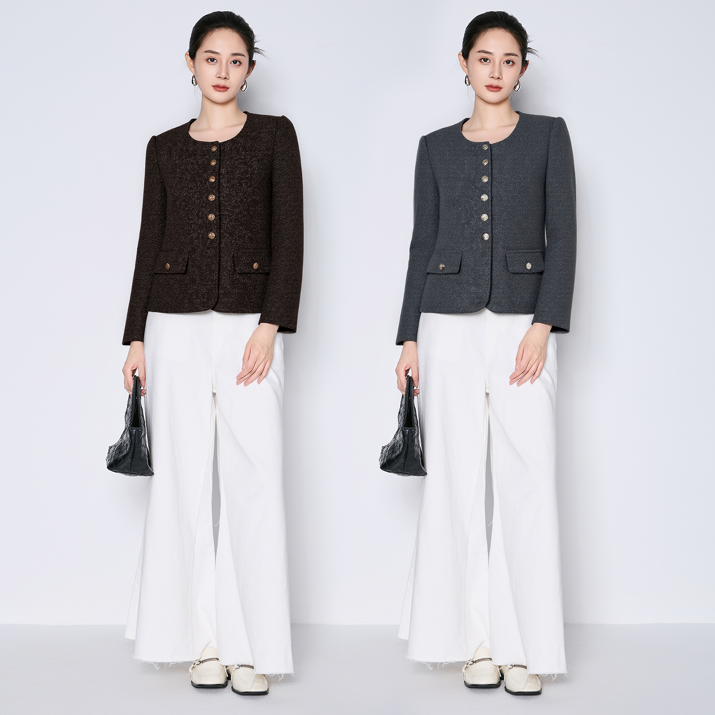 【达人专享】马天奴小香风短款女外套VHAC73JKH0