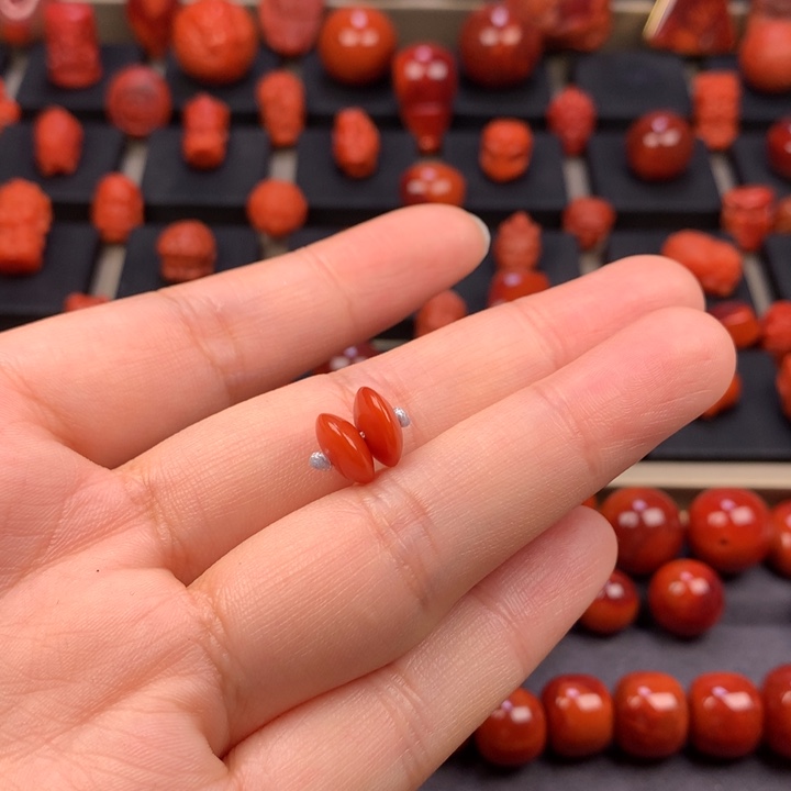 南红玛瑙未镶嵌飞碟隔片9MM+