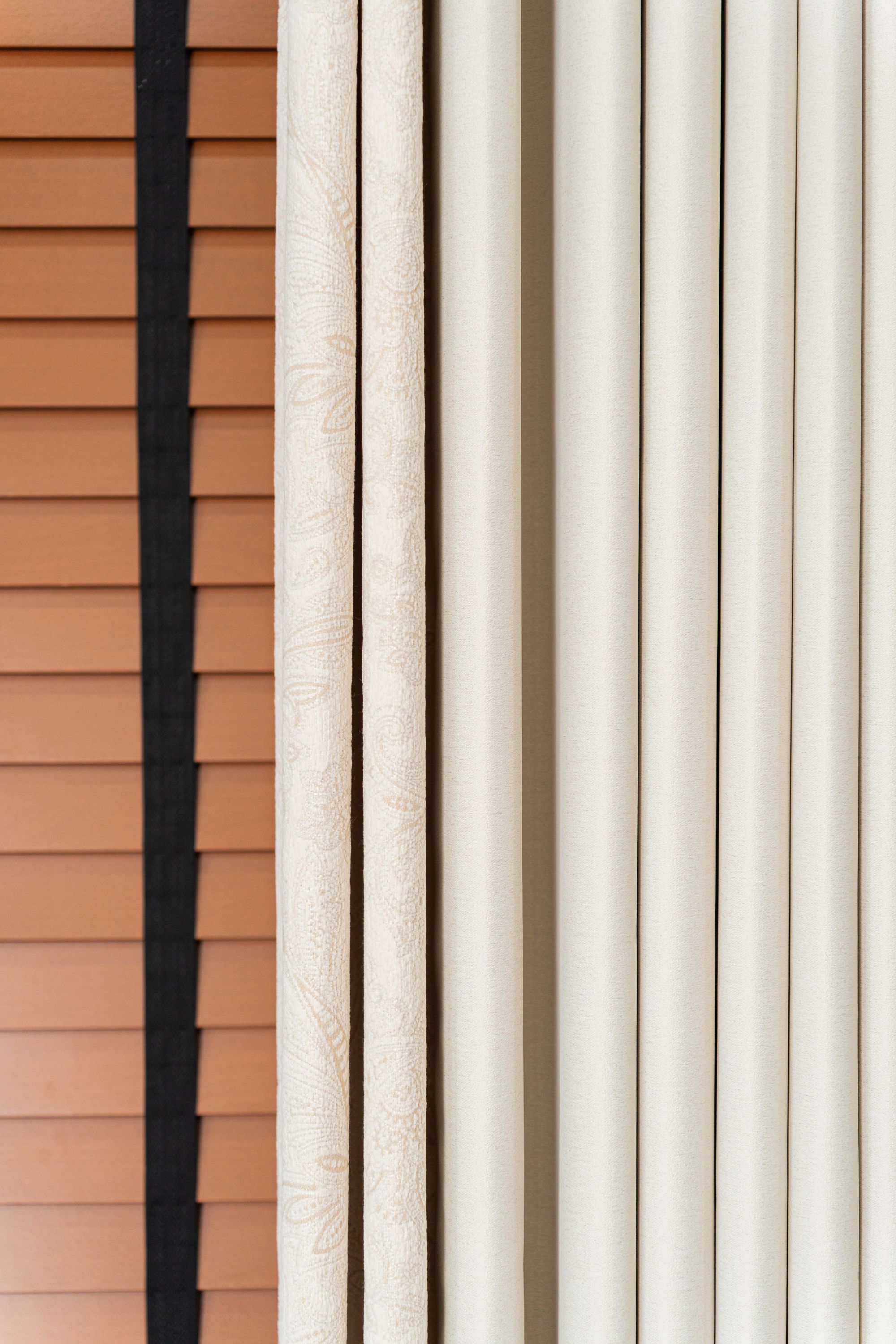 高档高精密棉麻卧室客厅高温定型全遮光窗帘