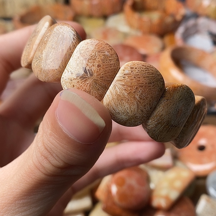 y***l硅化珊瑚未镶嵌颈饰