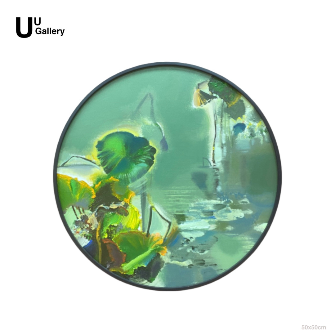 杨芷《荷》50*50cm/布面油画