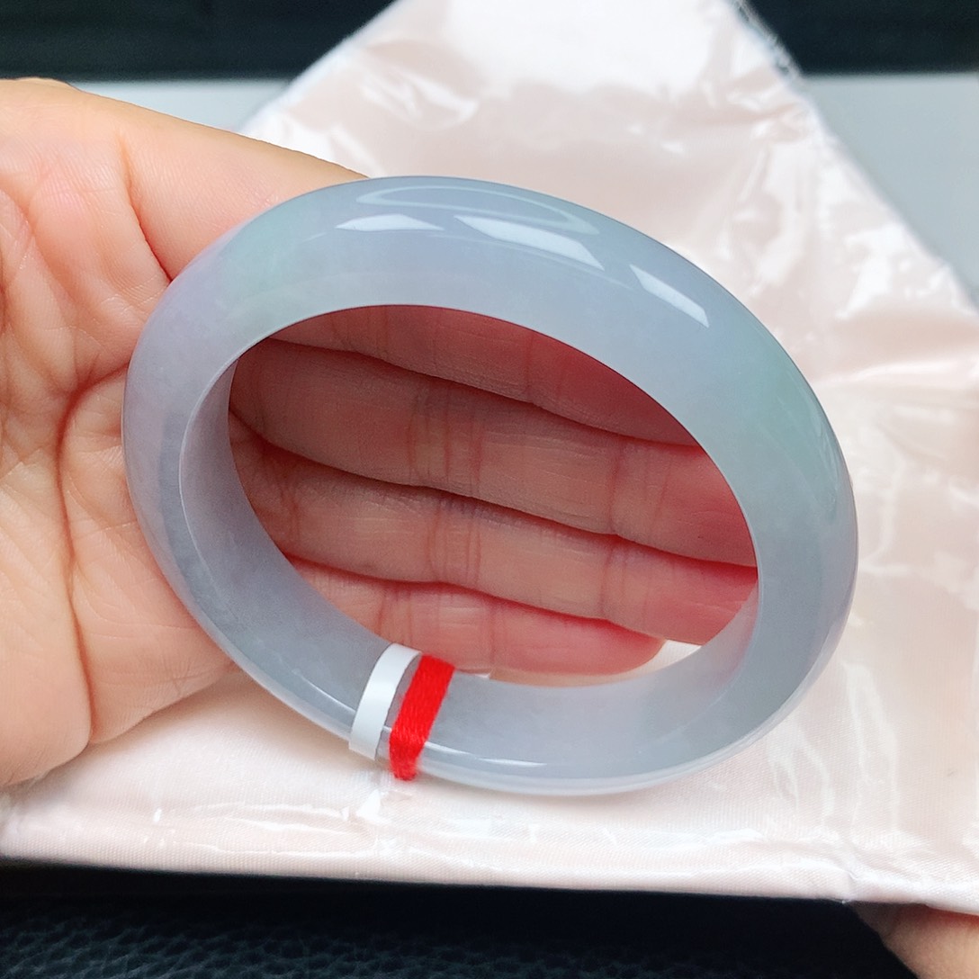 未镶嵌手镯翡翠冰紫春彩37