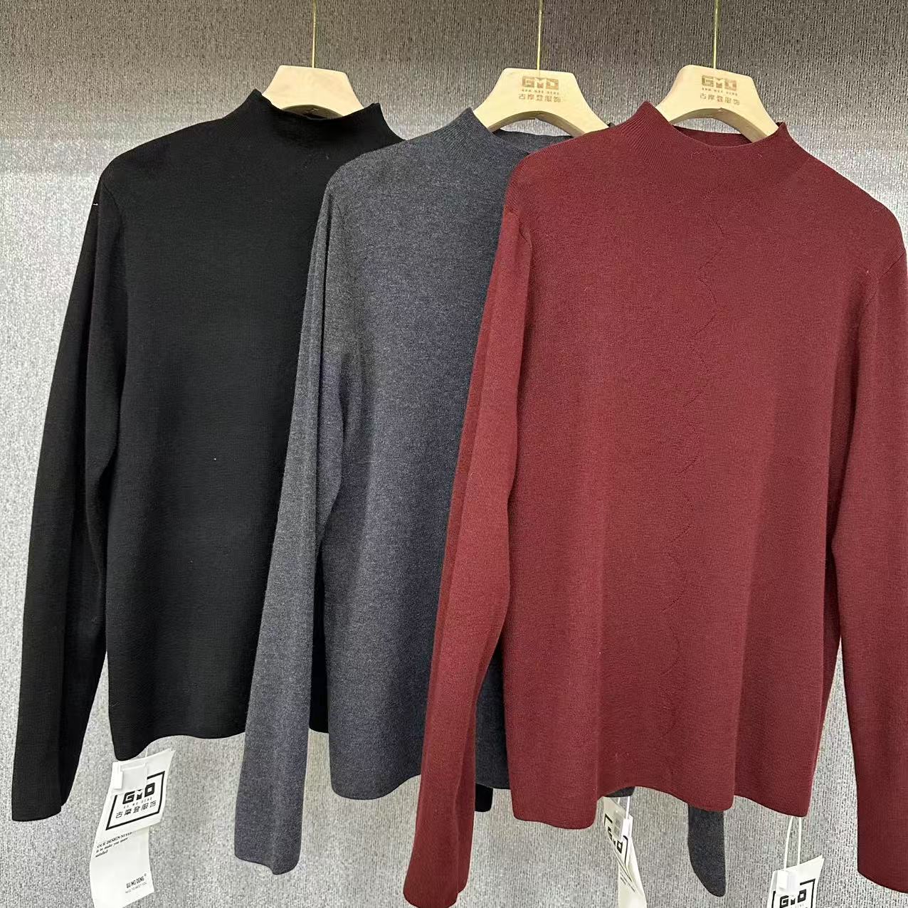 爆款！立领波浪镂空女士休闲毛衣