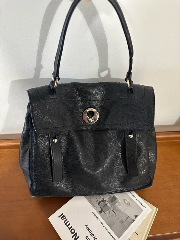 95新 YSL/圣罗兰 muse托特黑色手提腋下包