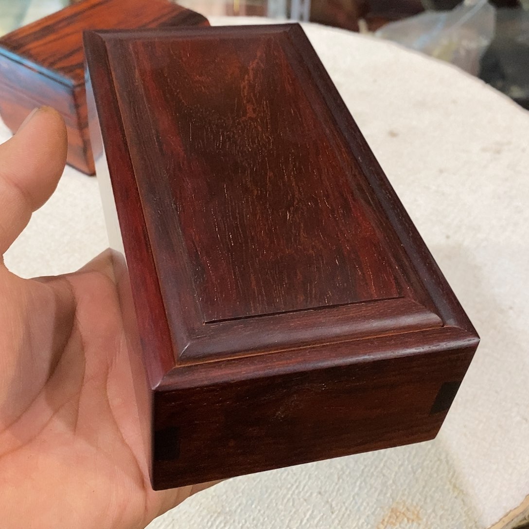 檀香紫檀（小叶紫檀）独板机关盒17.5/8.8/5