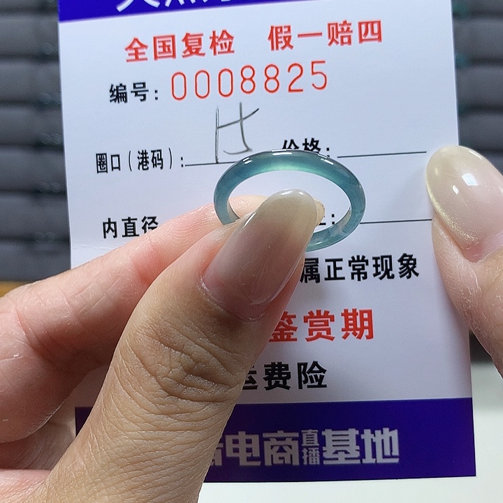 翡翠未镶嵌戒圈8825