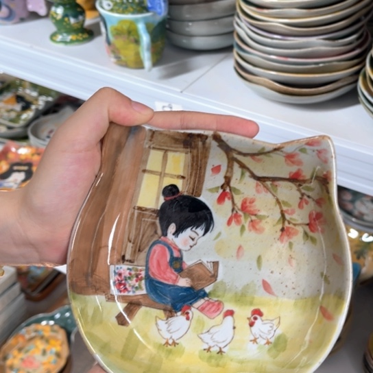 罐景德镇釉下手绘陶瓷 