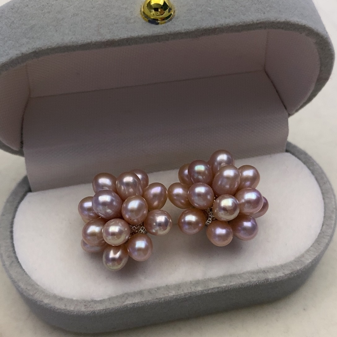 【闪购商品】淡水珍珠耳饰银S925镶嵌39