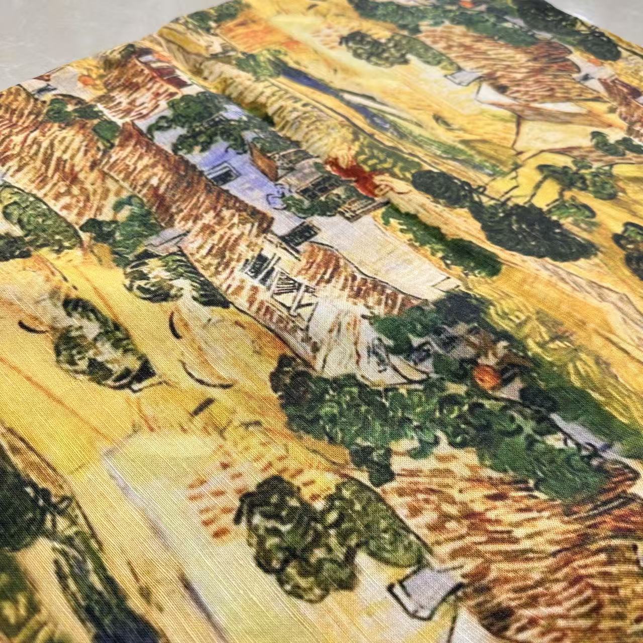DZ141 金秋时节汉麻枕套48*74CM一对出