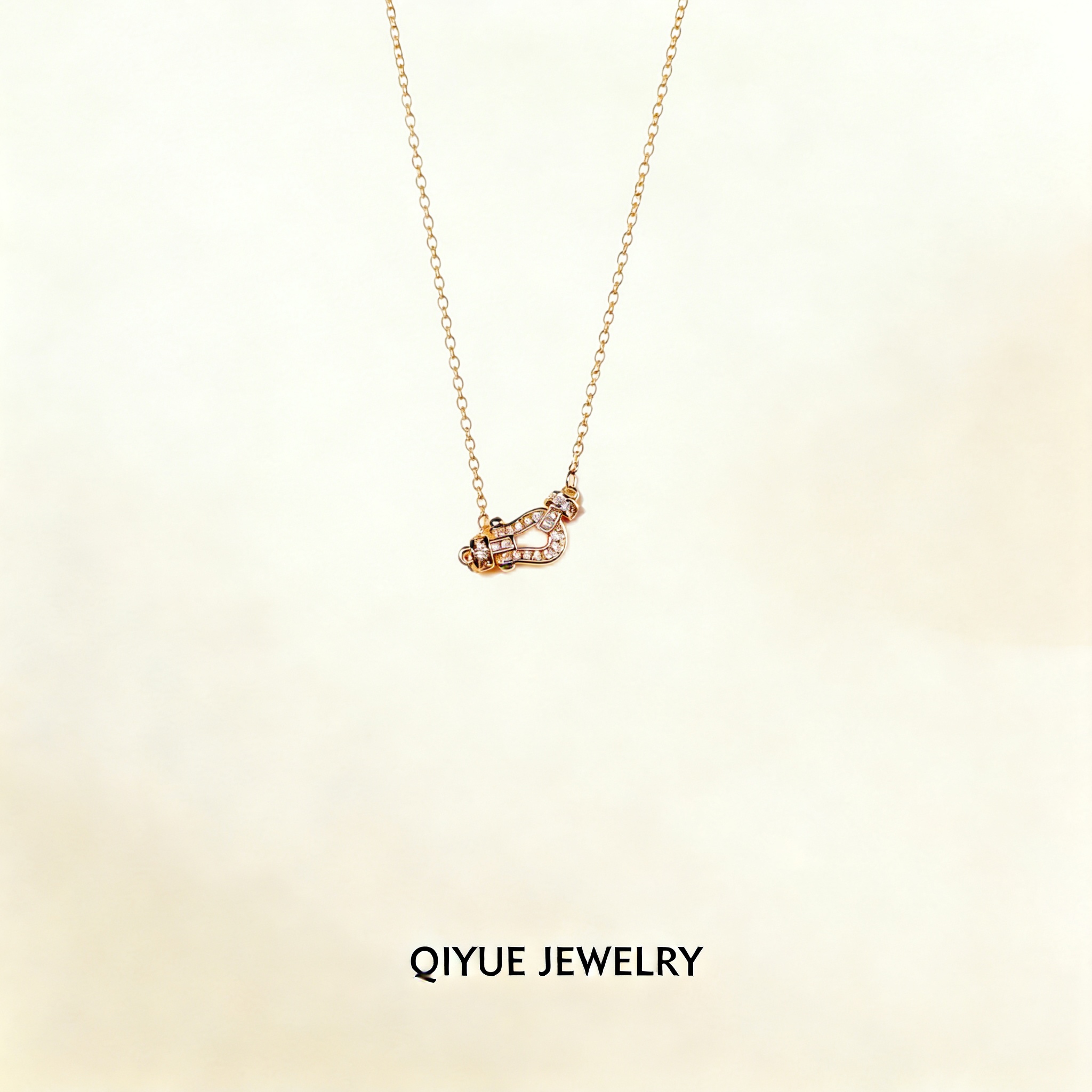 合金项链 【马蹄扣】项链玫瑰金锁骨高级感