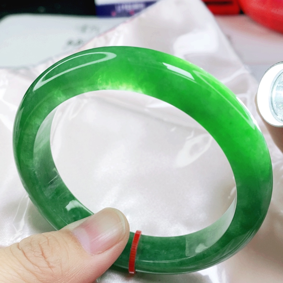 未镶嵌手镯翡翠58.4圈口闭眼冲