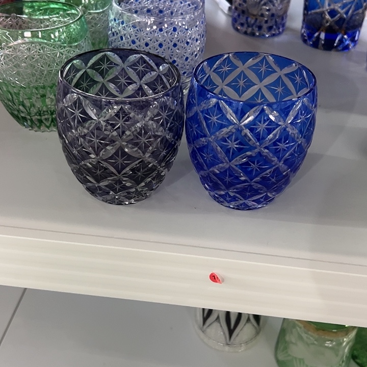 慕***人水晶玻璃手柄款微瑕两个