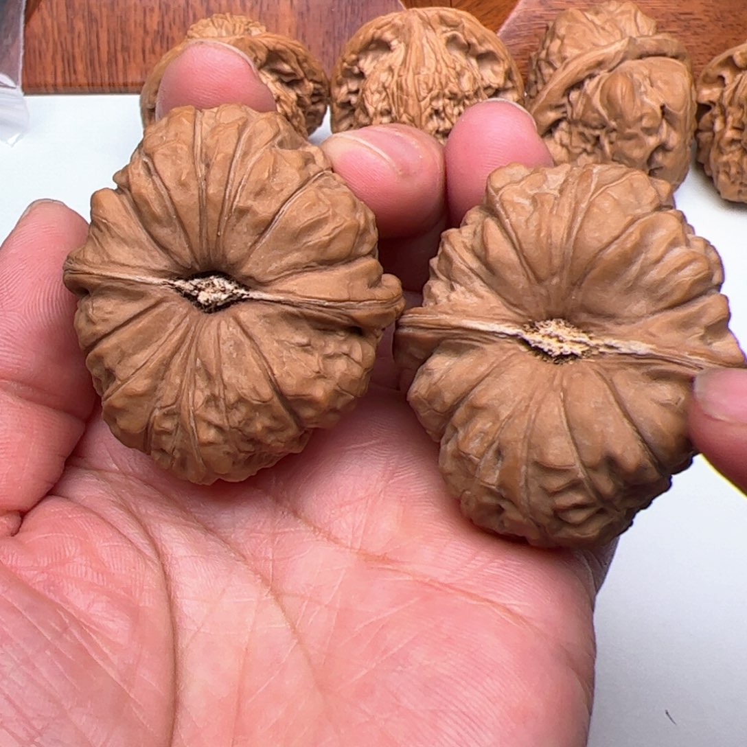 文玩核桃把件南瓜40红