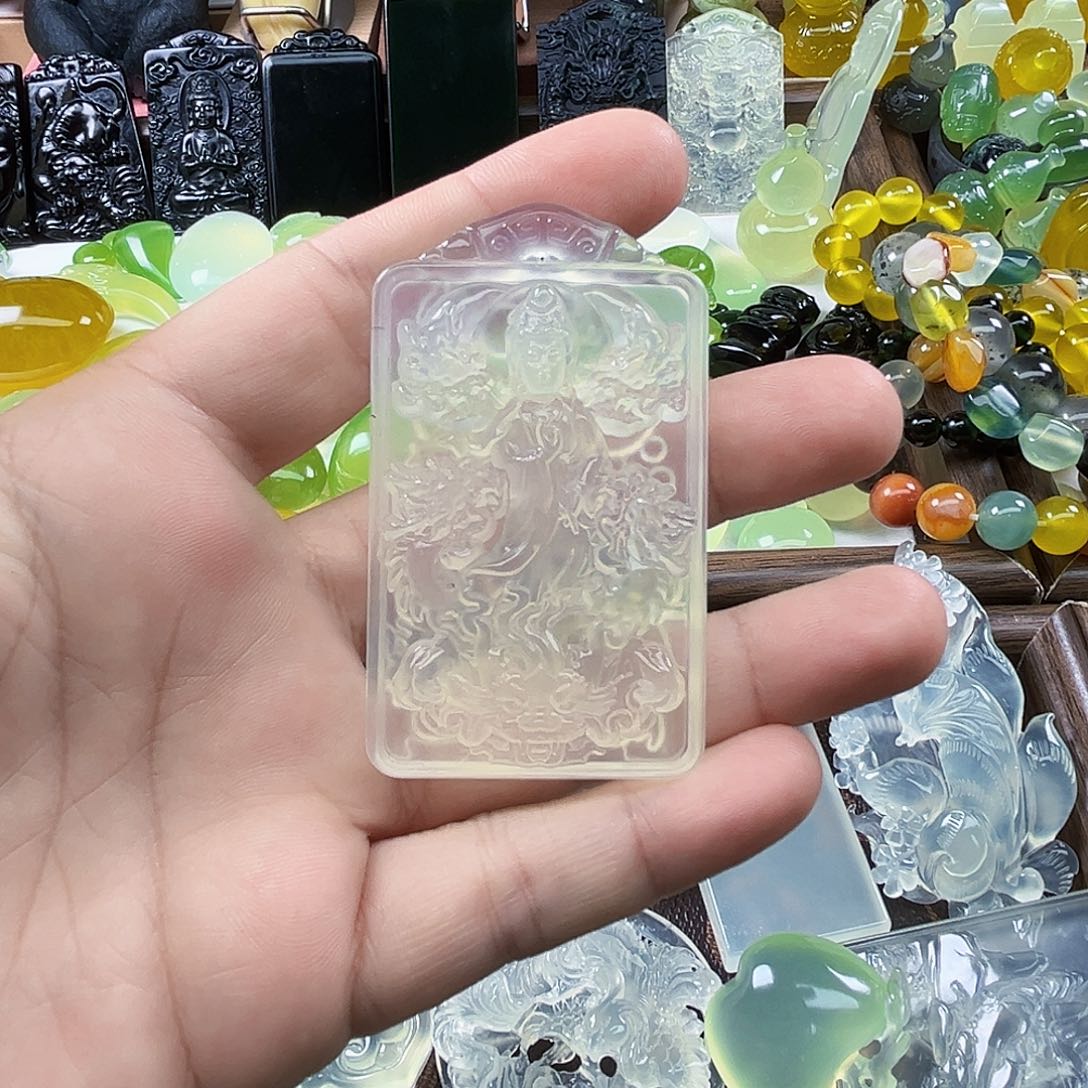 岩***宝岫玉未镶嵌吊坠(不含链)