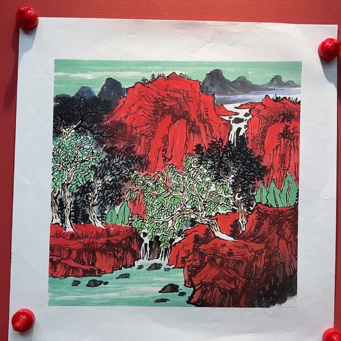 国画曹根建国画作品